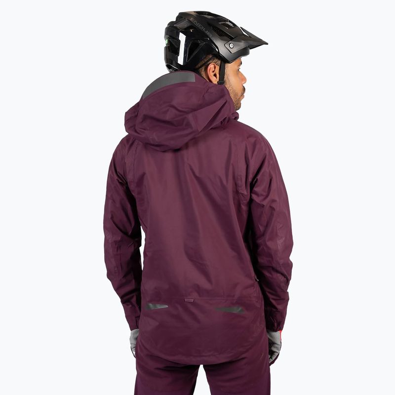 Kurtka rowerowa męska Endura MT500 Waterproof II aubergine 5