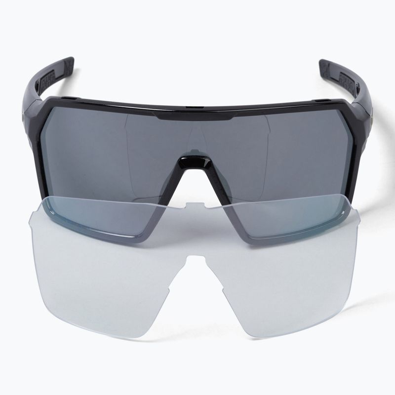Okulary przeciwsłoneczne Endura Singletrack black/platinum revo smoke/clear silver flash mirror 6