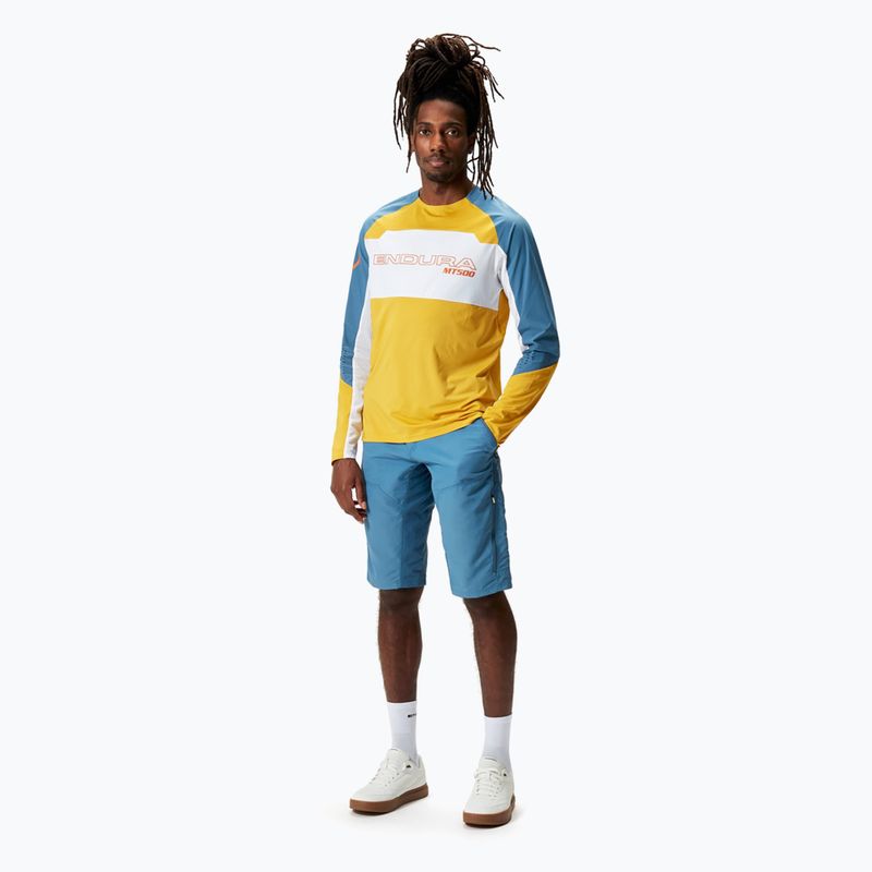 Spodenki rowerowe męskie Endura Hummvee Short blue steel 2