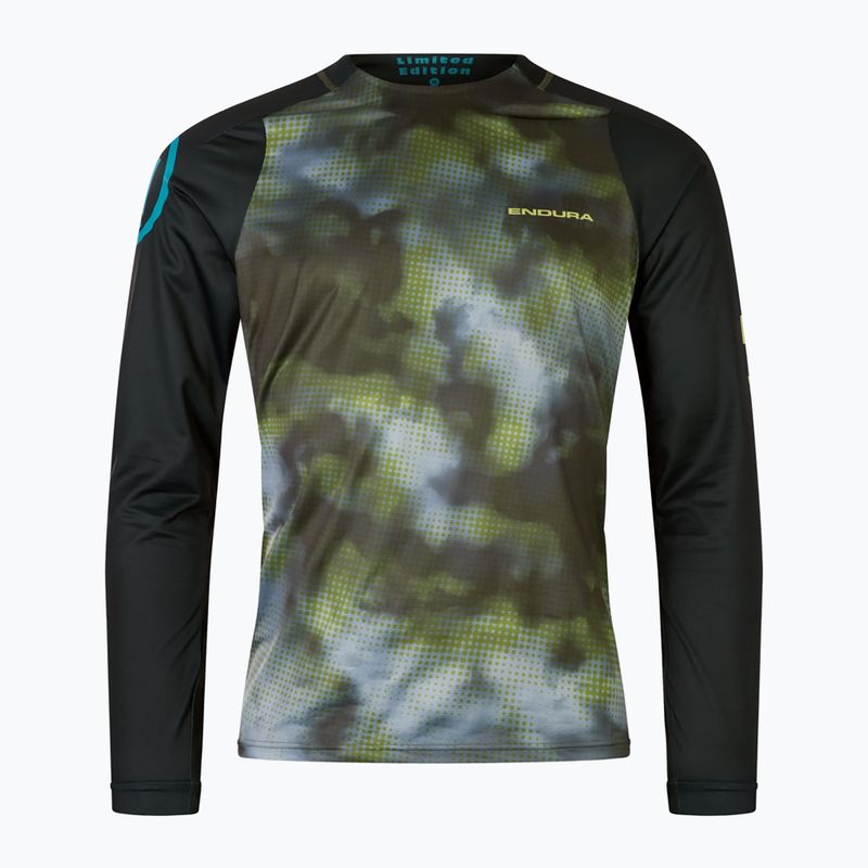 Longsleeve rowerowy męski Endura Pixel Cloud Ltd black 7