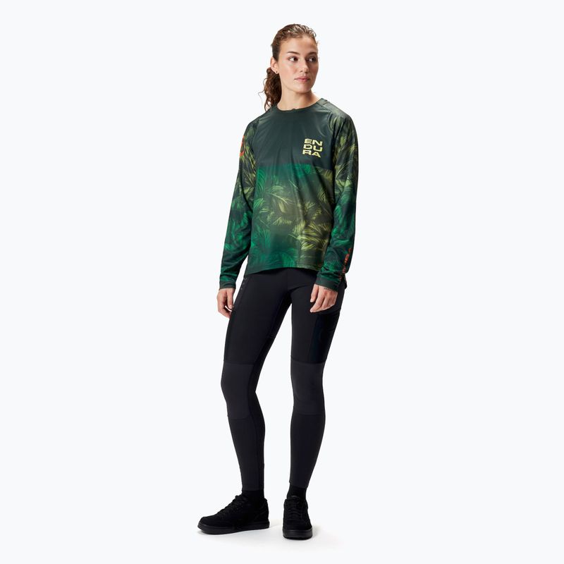 Longsleeve rowerowy damski Endura Tropical Print Ltd W ghillie green 2