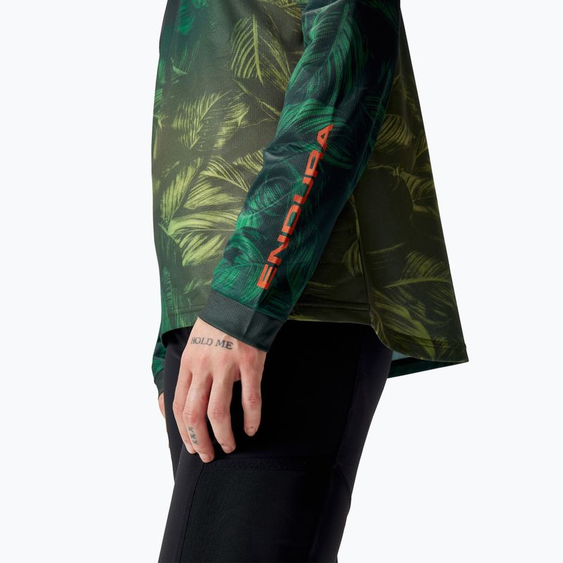 Longsleeve rowerowy damski Endura Tropical Print Ltd ghillie green 7