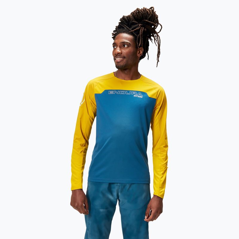 Longsleeve rowerowy męski Endura MT500 Burner blue steel