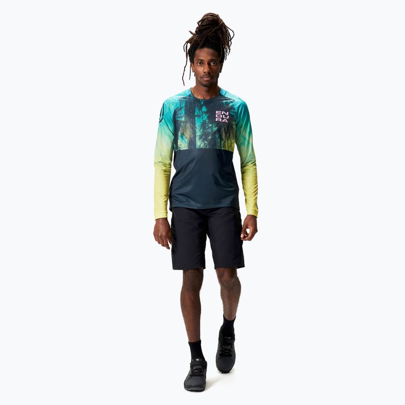 Longsleeve rowerowy męski Endura Tropical Print Ltd atlantic 2