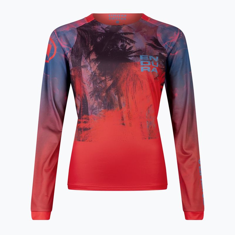 Longsleeve rowerowy damski Endura Tropical Print Ltd pomegranate 8