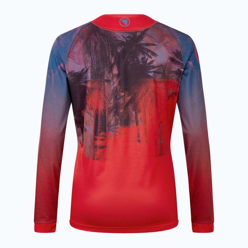 Longsleeve rowerowy damski Endura Tropical Print Ltd pomegranate 9