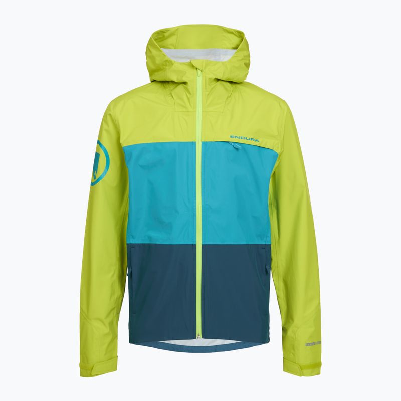 Kurtka rowerowa męska Endura Singletrack II Waterproof lime green