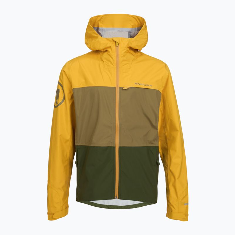 Kurtka rowerowa męska Endura Singletrack II Waterproof mustard