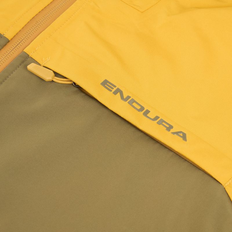 Kurtka rowerowa męska Endura Singletrack II Waterproof mustard 3