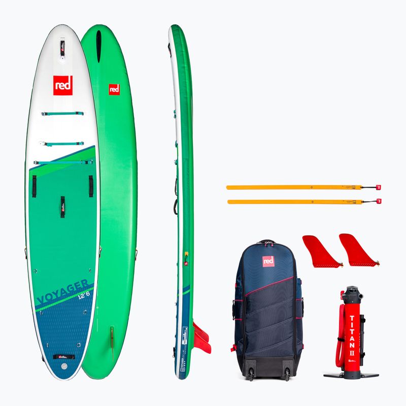 Deska SUP Red Paddle Co Voyager 12'6" zielona/biała