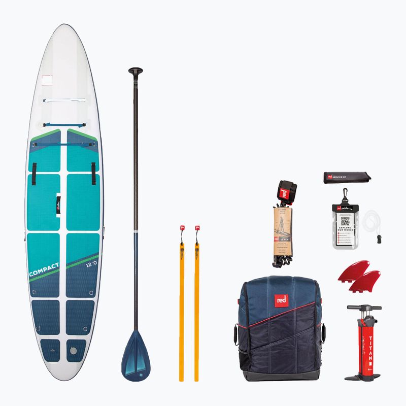 Deska SUP Red Paddle Co Compact Voyager 12'0" niebieska/biała