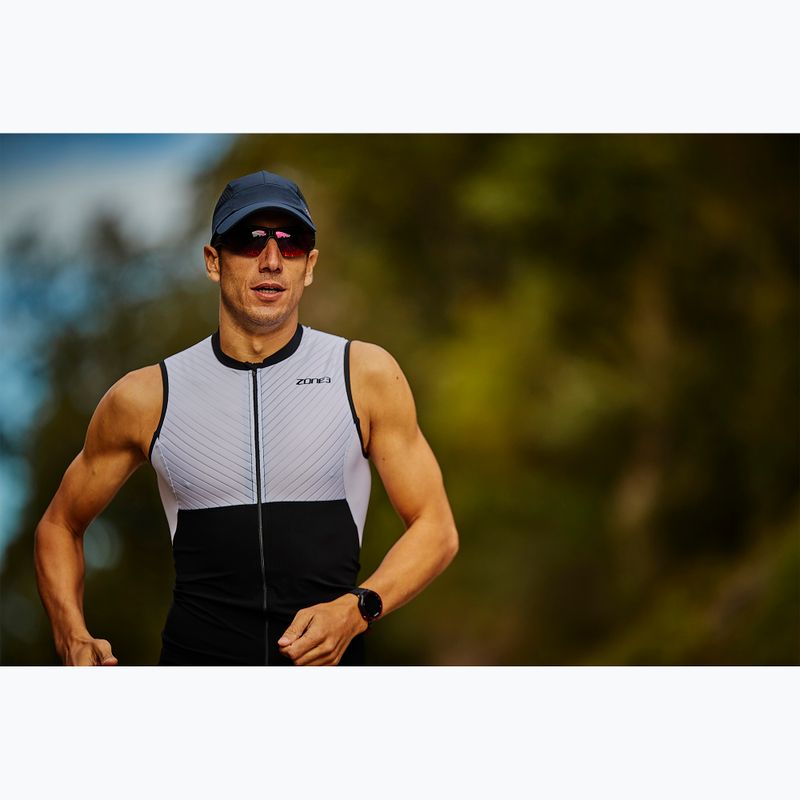 Kombinezon triathlonowy męski ZONE3 Lava Long Distance Trisuit black/white/red 4