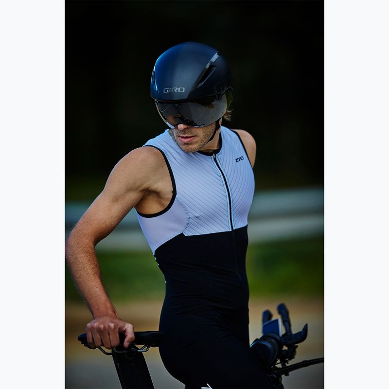 Kombinezon triathlonowy męski ZONE3 Lava Long Distance Trisuit black/white/red 5