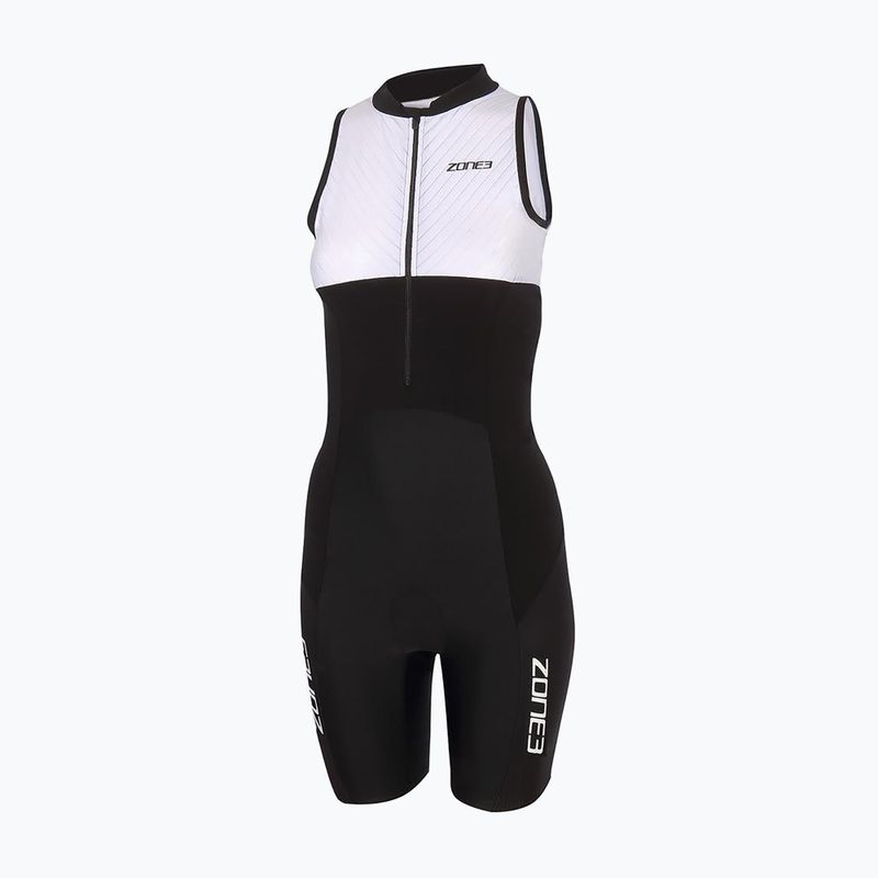 Kombinezon triathlonowy damski ZONE3 Lava Long Distance Trisuit black/white/green