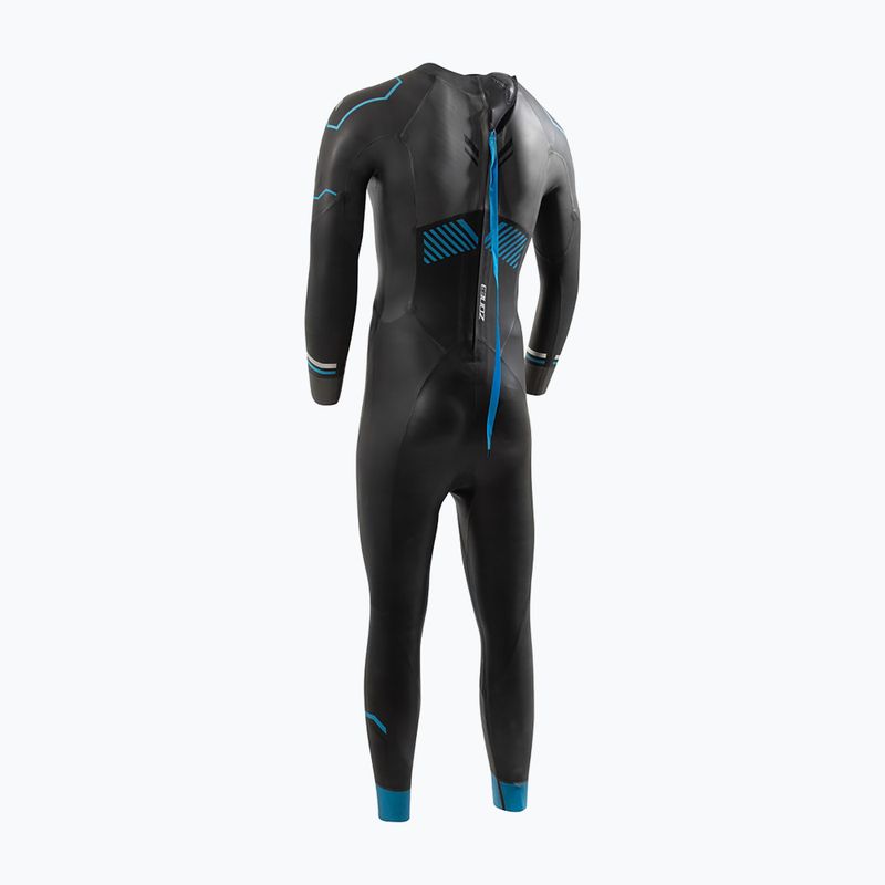 Pianka triathlonowa męska ZONE3 Advance 4 mm black/blue/gunmetal 2