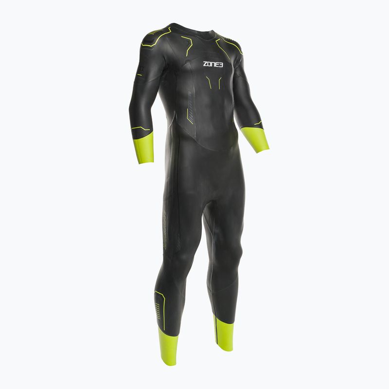 Pianka triathlonowa męska ZONE3 Vision 5 mm black/lime/gunmetal