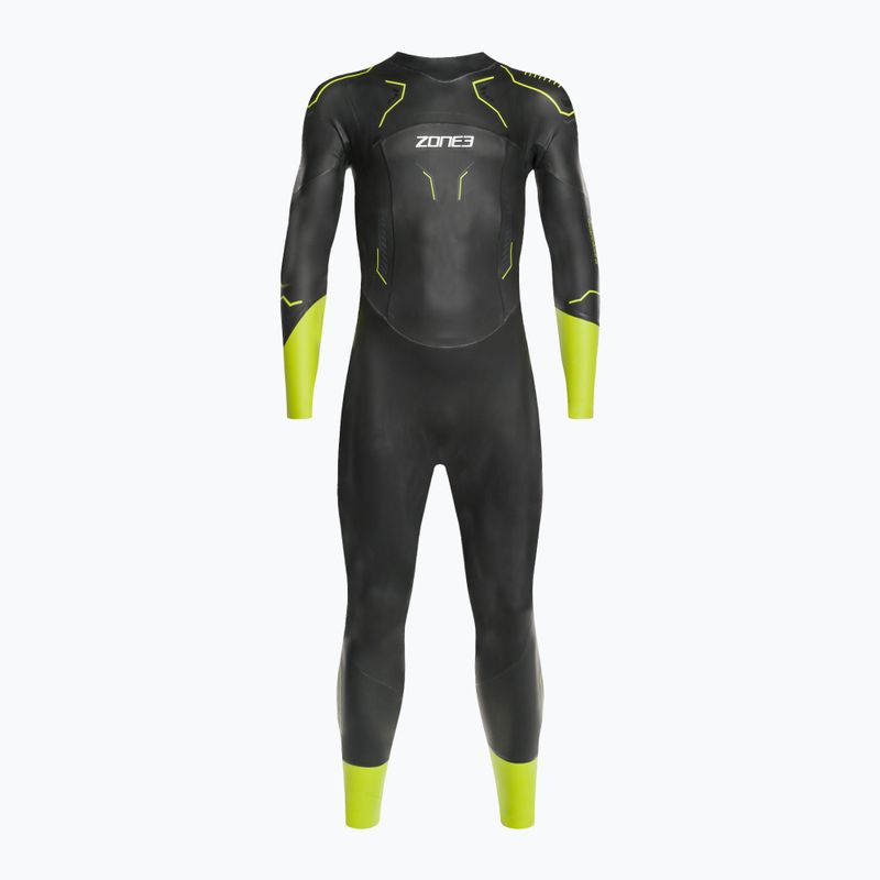 Pianka triathlonowa męska ZONE3 Vision 5 mm black/lime/gunmetal 2