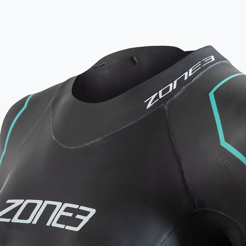 Pianka triathlonowa damska ZONE3 Advance 4 mm black/turquoise/gunmetal 3