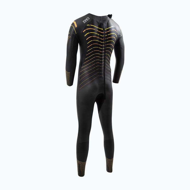 Pianka do pływania męska ZONE3 Thermal Aspect Breaststroke 2,5 mm black/orange/yellow 2