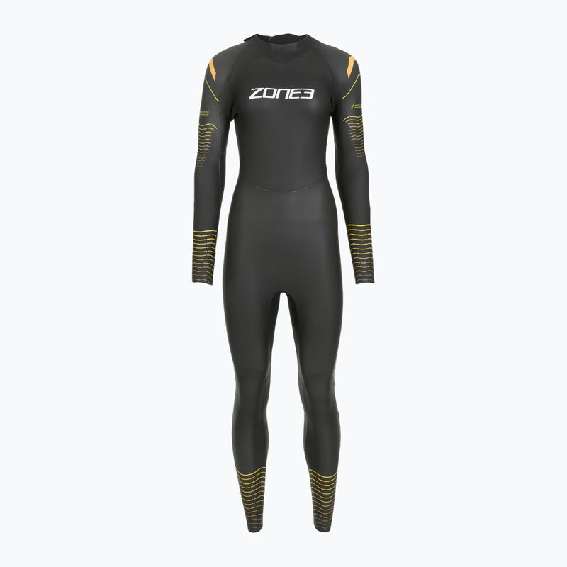 Pianka triathlonowa damska Zone3 Thermal Aspect Breaststroke 2,5 mm black/orange/yellow 2