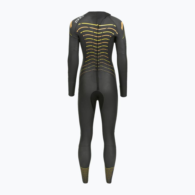 Pianka triathlonowa damska Zone3 Thermal Aspect Breaststroke 2,5 mm black/orange/yellow 3