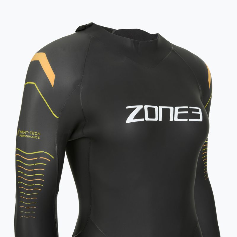 Pianka triathlonowa damska Zone3 Thermal Aspect Breaststroke 2,5 mm black/orange/yellow 4