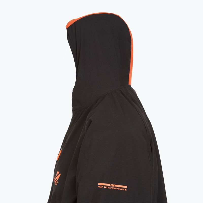 Płaszcz ZONE3 Oversized Polar Fleece Robe Parka black/orange 3