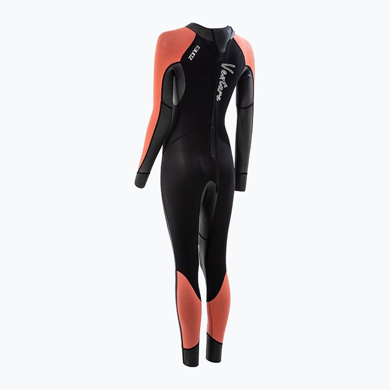 Pianka triathlonowa damska ZONE3 Venture black/orange 2