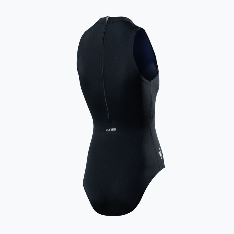 Strój pływacki jednoczęściowy damski ZONE3 OWS Renew High Neck black 7