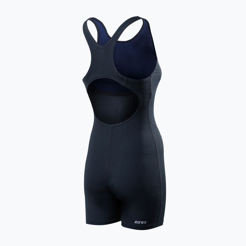 Strój pływacki jednoczęściowy damski ZONE3 OWS Renew Short Leg Knee Skin black 7