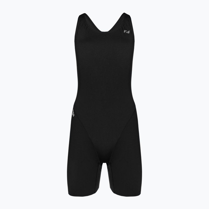 Strój pływacki jednoczęściowy damski ZONE3 OWS Renew Short Leg Knee Skin black