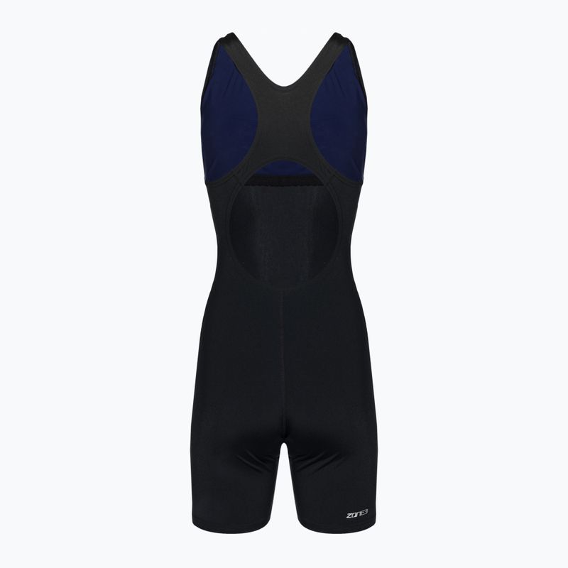 Strój pływacki jednoczęściowy damski ZONE3 OWS Renew Short Leg Knee Skin black 2