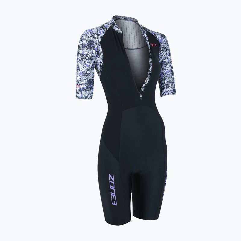 Kombinezon triathlonowy damski ZONE3 Lava Trisuit white/gravel 3