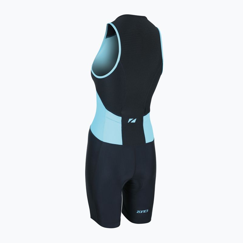 Kombinezon triathlonowy damski ZONE3 Activate Trisuit black/turquoise 3