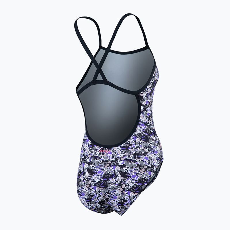 Strój pływacki jednoczęściowy damski ZONE3 Pacific Koa Strap Back black/green 5