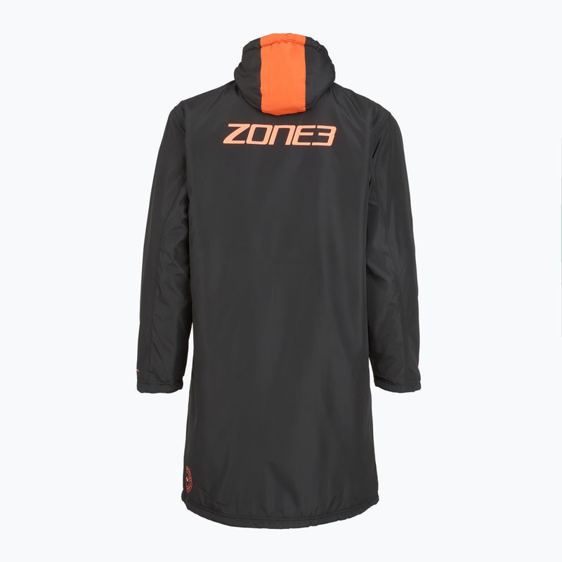 Płaszcz ZONE3 Recycled Robe Parka black/grey/orange 2