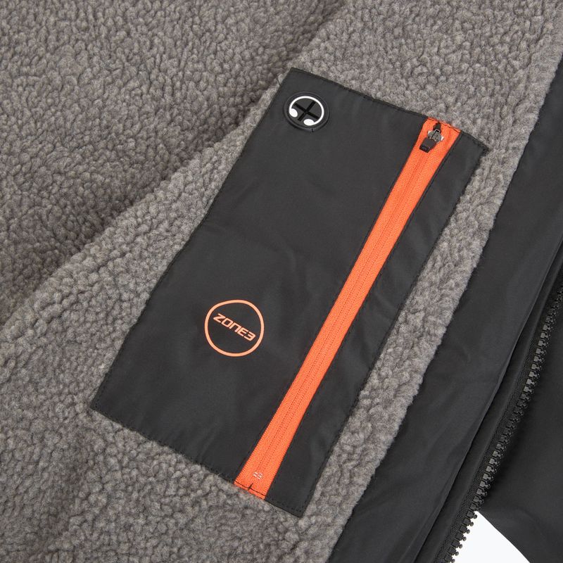 Płaszcz ZONE3 Recycled Robe Parka black/grey/orange 7