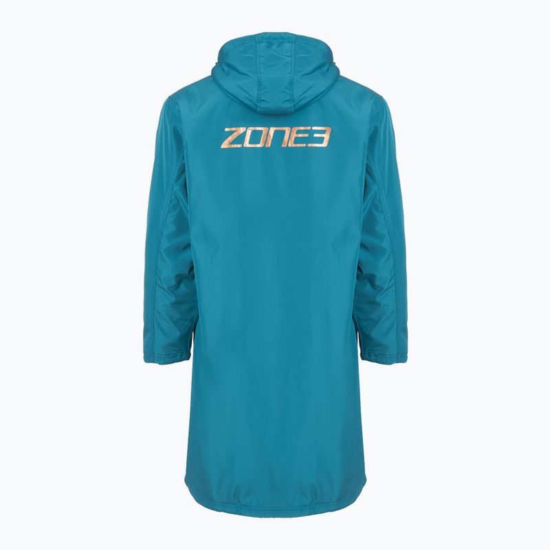 Płaszcz ZONE3 Recycled Thermo-tech Robe Parka teal/copper 2