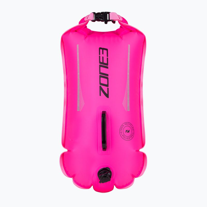 Bojka asekuracyjna ZONE3 Safety Buoy/Dry Bag Recycled 28 l high vis pink