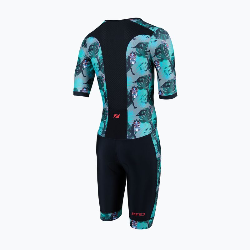 Kombinezon triathlonowy męski ZONE3 Activate+ Trisuit tribal rush/black/khaki 2