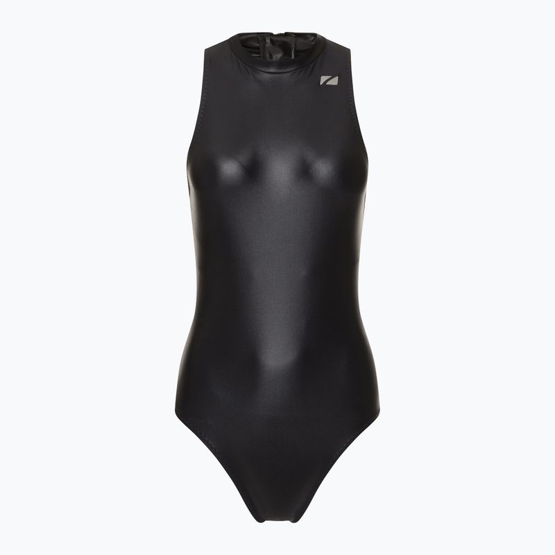 Strój pływacki jednoczęściowy damski ZONE3 OWS Ti+ Thermal High Neck black