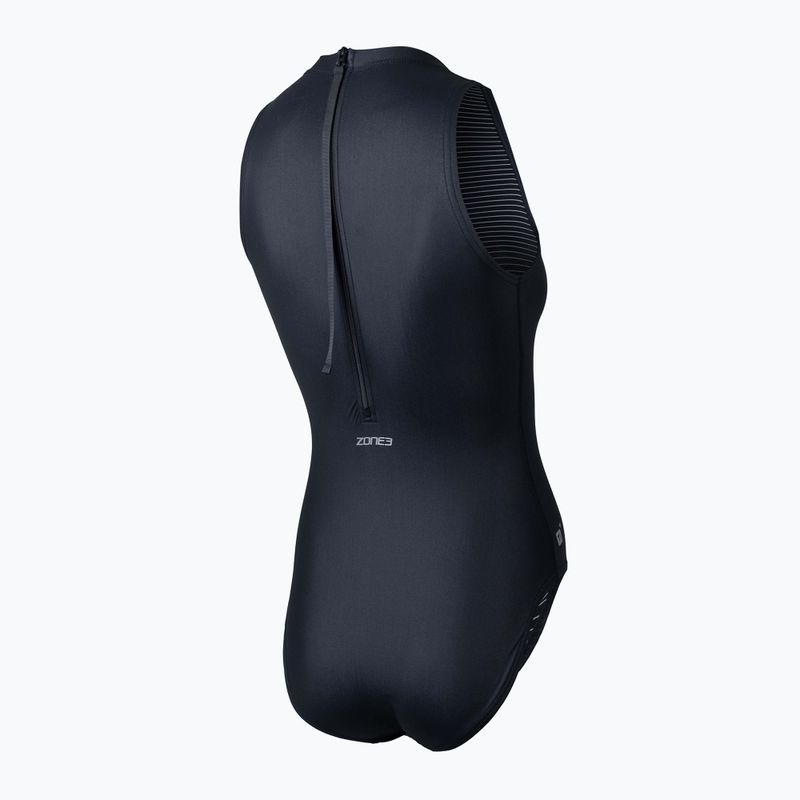 Strój pływacki jednoczęściowy damski ZONE3 OWS Ti+ Thermal High Neck black 2