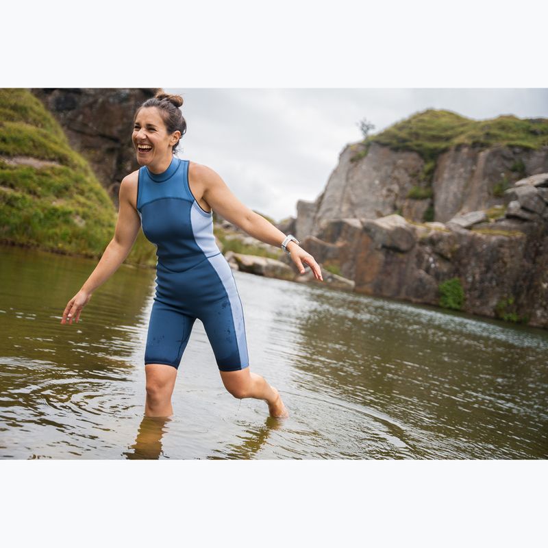 Strój pływacki jednoczęściowy damski ZONE3 Yulex Kneeskin multi blue/white 3