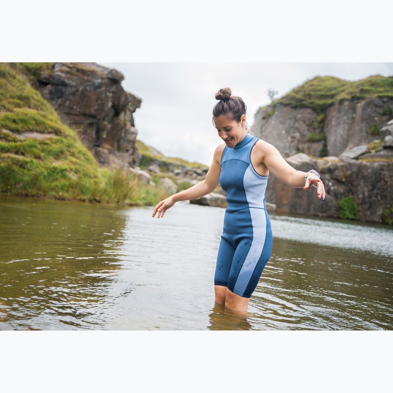 Strój pływacki jednoczęściowy damski ZONE3 Yulex Kneeskin multi blue/white 4