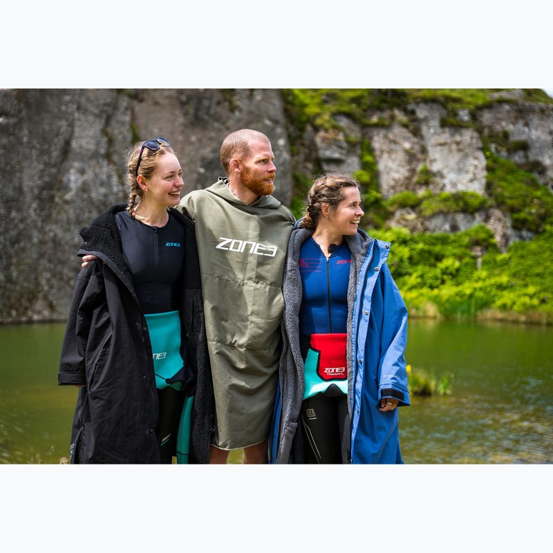 Ponczo ZONE3 Microfibre Changing Robe khaki/white 7