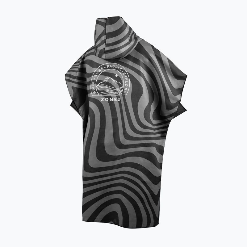Ponczo ZONE3 Microfibre Changing Robe black/grey 2