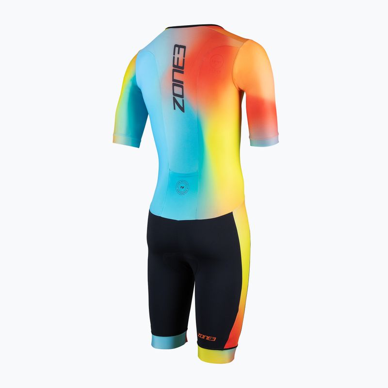 Kombinezon triathlonowy męski ZONE3 Activate+ Trisuit neon/black 2