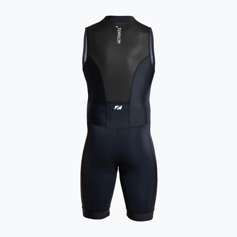 Kombinezon triathlonowy męski ZONE3 Activate+ Sleeveless Trisuit black 2