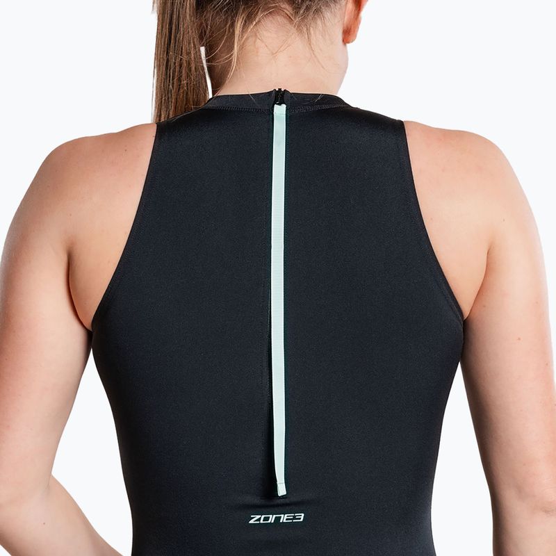 Strój pływacki jednoczęściowy damski ZONE3 High Neck Costume black 7