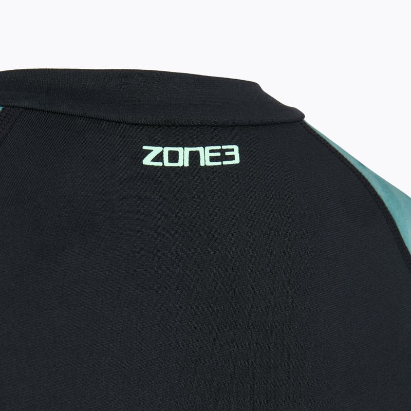 Strój pływacki jednoczęściowy damski ZONE3 Long Sleeve teal tie dye 4